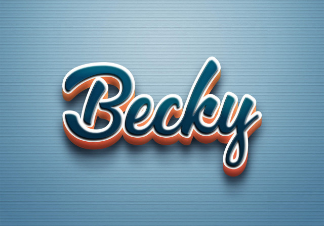 Free photo of Cursive Name DP: Becky