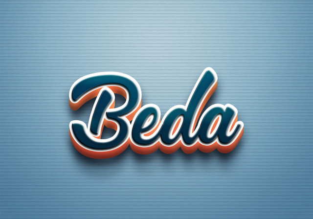 Free photo of Cursive Name DP: Beda