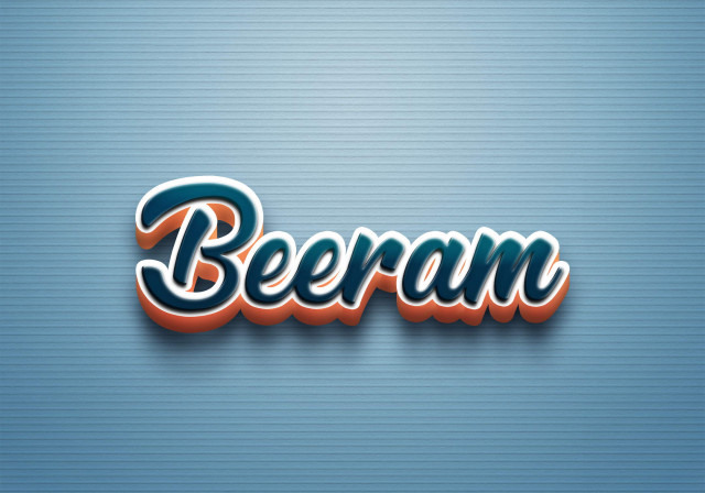 Free photo of Cursive Name DP: Beeram