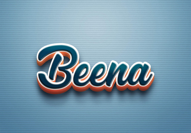 Free photo of Cursive Name DP: Beena