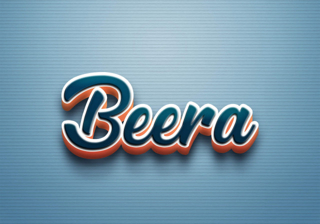 Free photo of Cursive Name DP: Beera