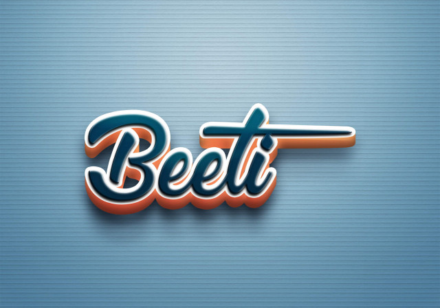 Free photo of Cursive Name DP: Beeti