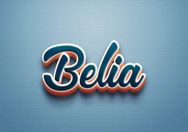 Free photo of Cursive Name DP: Belia