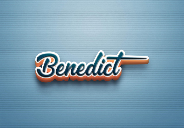 Free photo of Cursive Name DP: Benedict