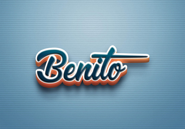 Free photo of Cursive Name DP: Benito