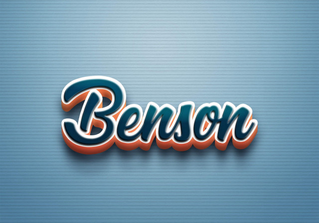 Free photo of Cursive Name DP: Benson