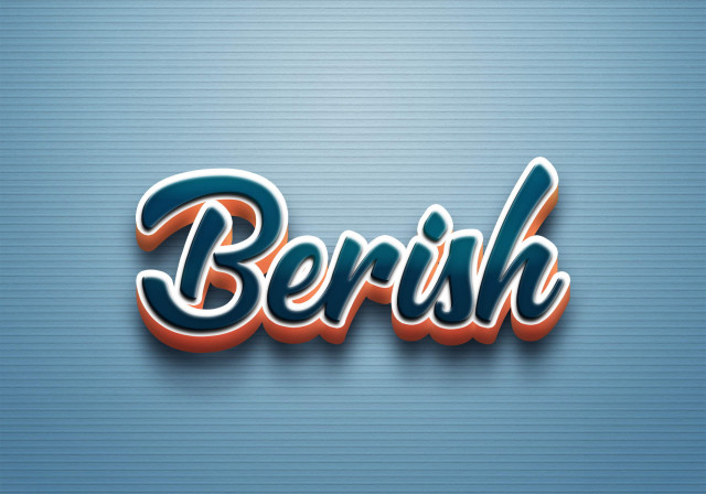 Free photo of Cursive Name DP: Berish