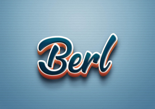 Free photo of Cursive Name DP: Berl