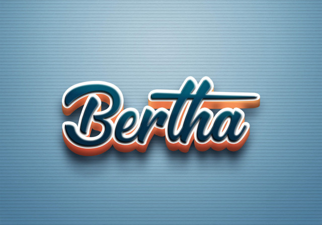 Free photo of Cursive Name DP: Bertha