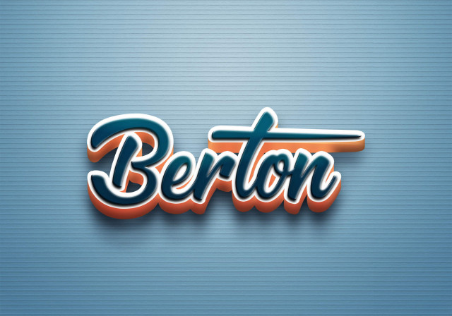 Free photo of Cursive Name DP: Berton