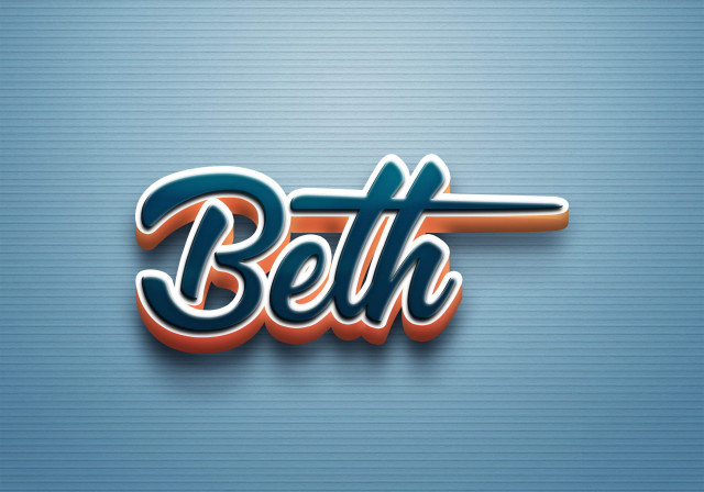 Free photo of Cursive Name DP: Beth