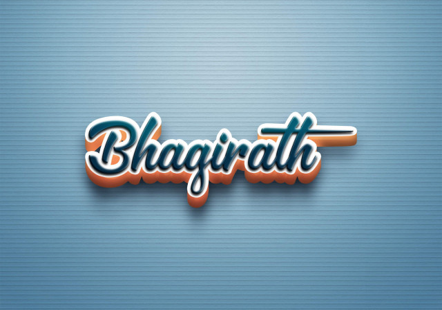 Free photo of Cursive Name DP: Bhagirath