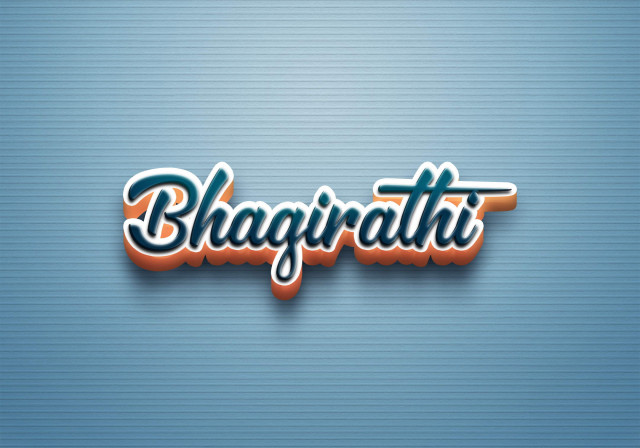 Free photo of Cursive Name DP: Bhagirathi