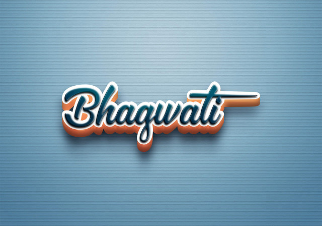 Free photo of Cursive Name DP: Bhagwati