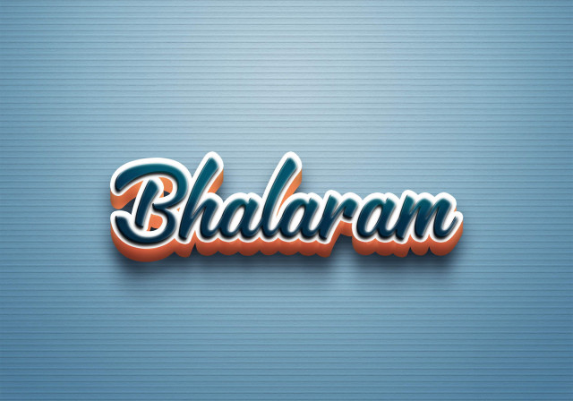 Free photo of Cursive Name DP: Bhalaram