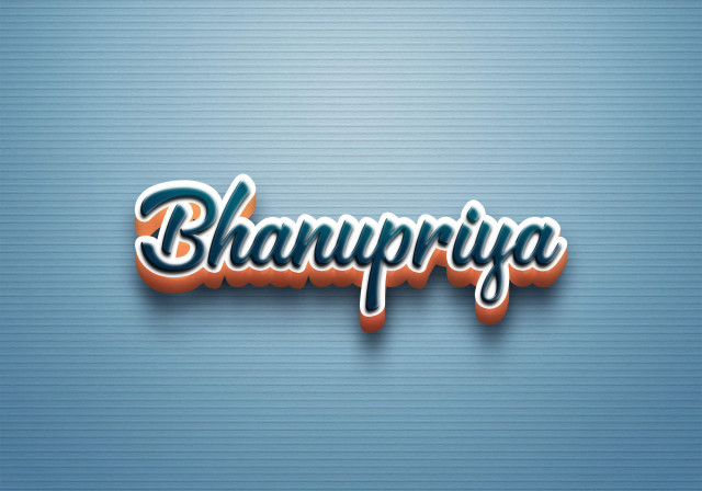 Free photo of Cursive Name DP: Bhanupriya