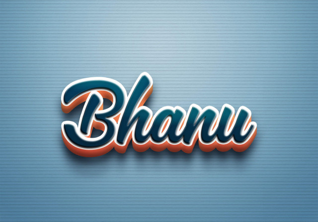Free photo of Cursive Name DP: Bhanu