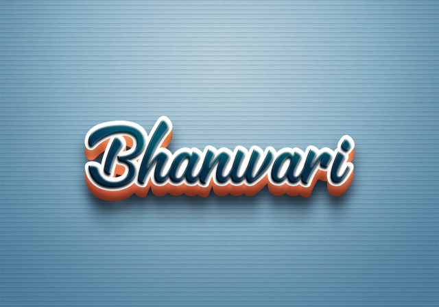 Free photo of Cursive Name DP: Bhanwari
