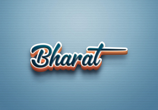 Free photo of Cursive Name DP: Bharat