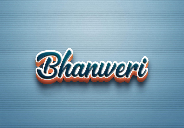 Free photo of Cursive Name DP: Bhanweri