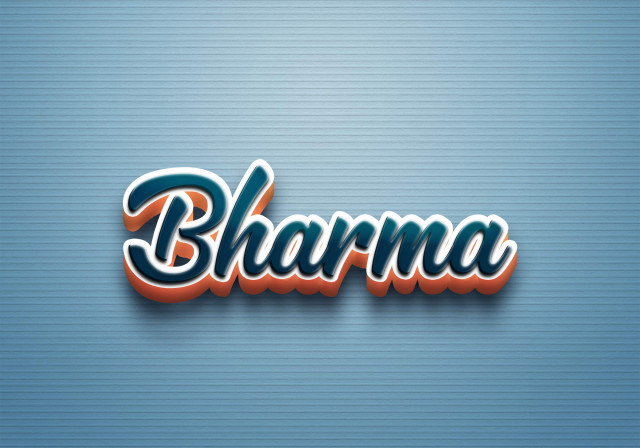 Free photo of Cursive Name DP: Bharma