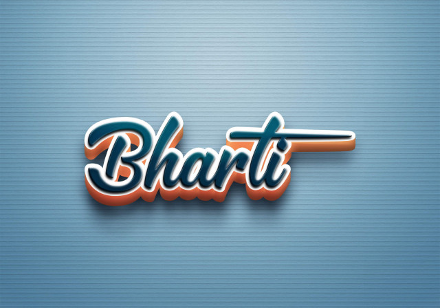 Free photo of Cursive Name DP: Bharti