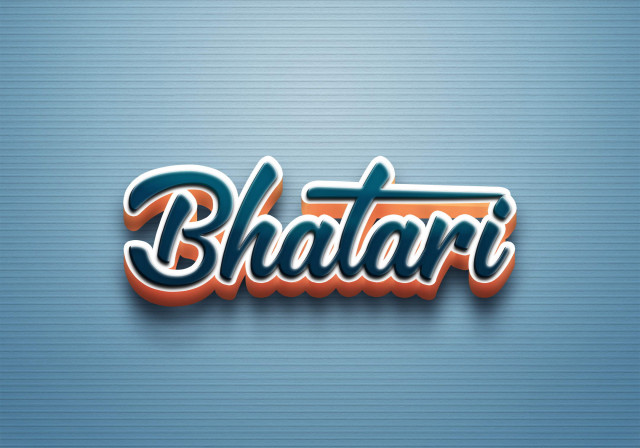 Free photo of Cursive Name DP: Bhatari