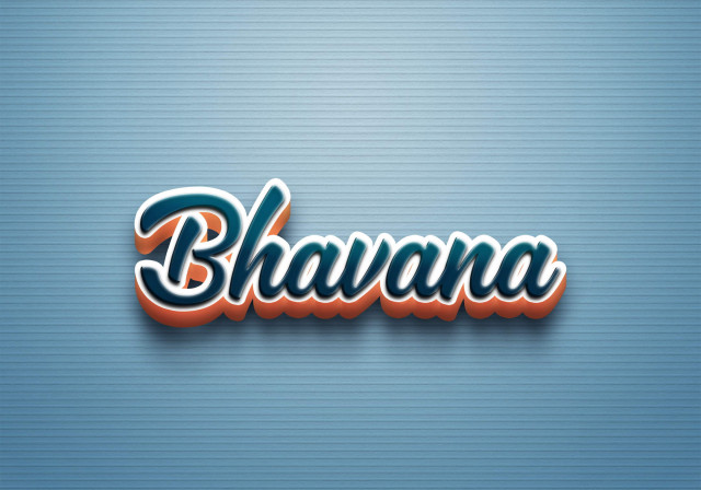 Free photo of Cursive Name DP: Bhavana