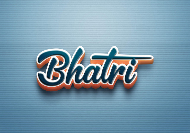 Free photo of Cursive Name DP: Bhatri