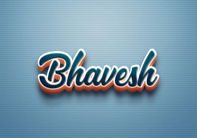 Free photo of Cursive Name DP: Bhavesh