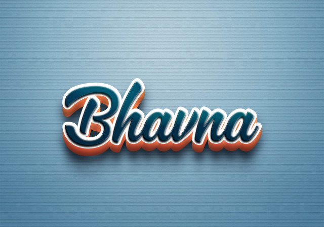 Free photo of Cursive Name DP: Bhavna