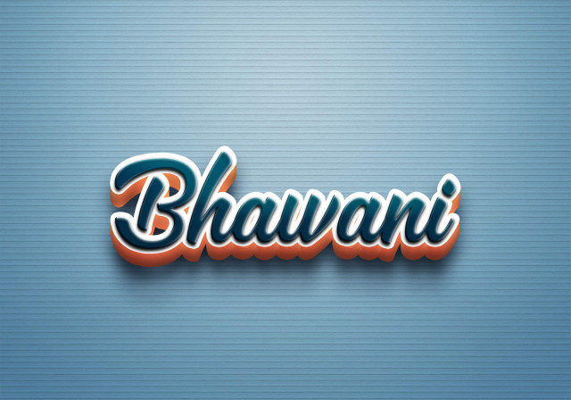 Free photo of Cursive Name DP: Bhawani