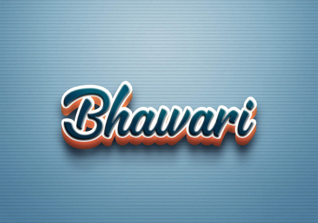 Free photo of Cursive Name DP: Bhawari