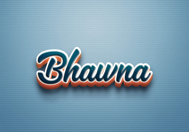 Free photo of Cursive Name DP: Bhawna