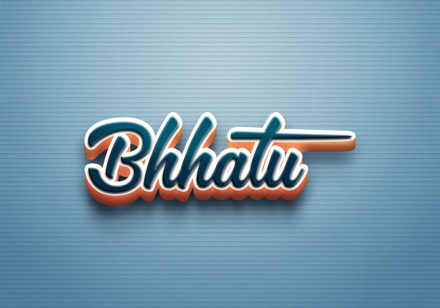 Free photo of Cursive Name DP: Bhhatu