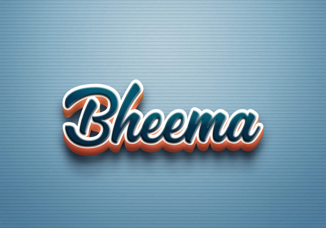 Free photo of Cursive Name DP: Bheema