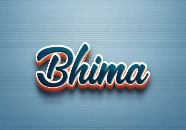 Free photo of Cursive Name DP: Bhima