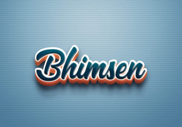 Free photo of Cursive Name DP: Bhimsen