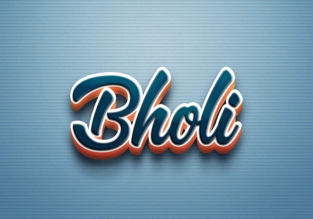 Free photo of Cursive Name DP: Bholi