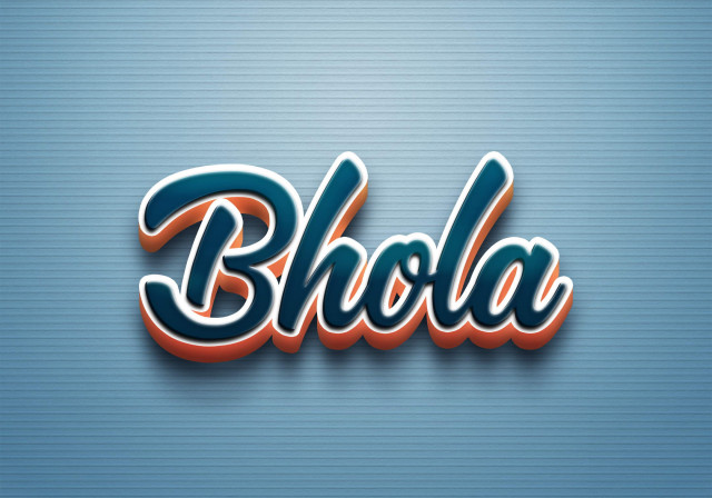 Free photo of Cursive Name DP: Bhola