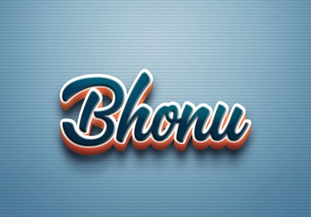 Free photo of Cursive Name DP: Bhonu