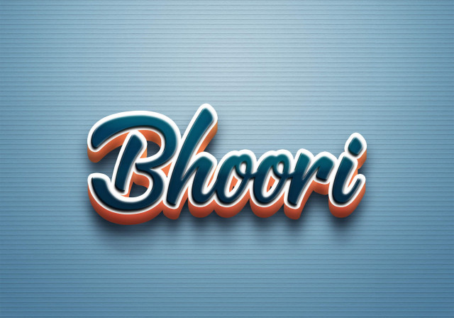 Free photo of Cursive Name DP: Bhoori