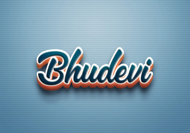 Free photo of Cursive Name DP: Bhudevi