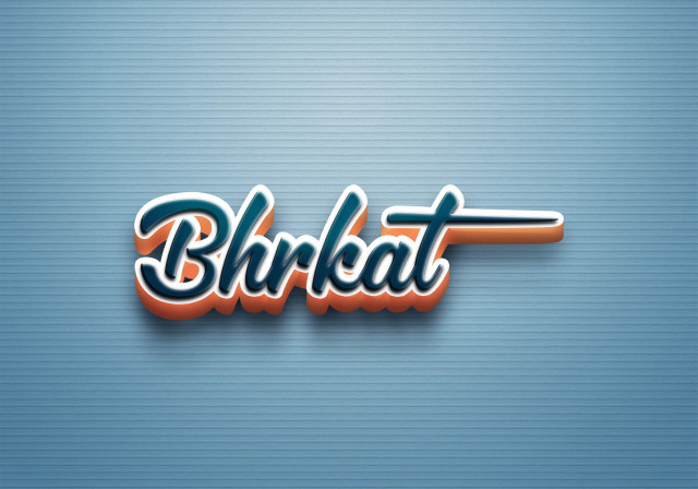 Free photo of Cursive Name DP: Bhrkat