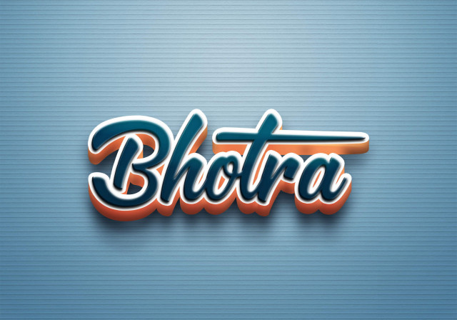 Free photo of Cursive Name DP: Bhotra