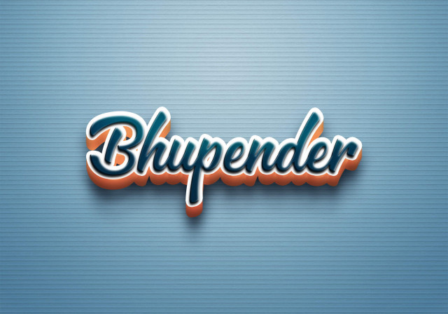 Free photo of Cursive Name DP: Bhupender