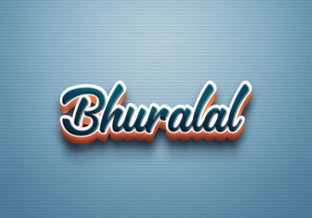 Free photo of Cursive Name DP: Bhuralal