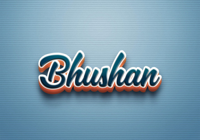Free photo of Cursive Name DP: Bhushan