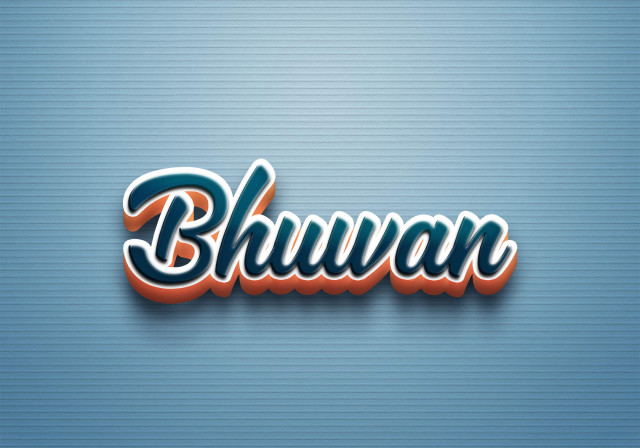 Free photo of Cursive Name DP: Bhuwan