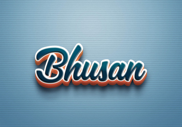 Free photo of Cursive Name DP: Bhusan